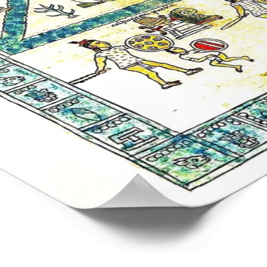 Aztec Art Codex Mendoza Cover copy, Middle Ages Poster (Ecke)