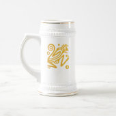 Aztec Art Golden Monkey of Ancient Mexico Bierglas (Links)