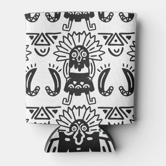 Aztec Art - Lizard Muster Dosenkühler (Vorderseite)