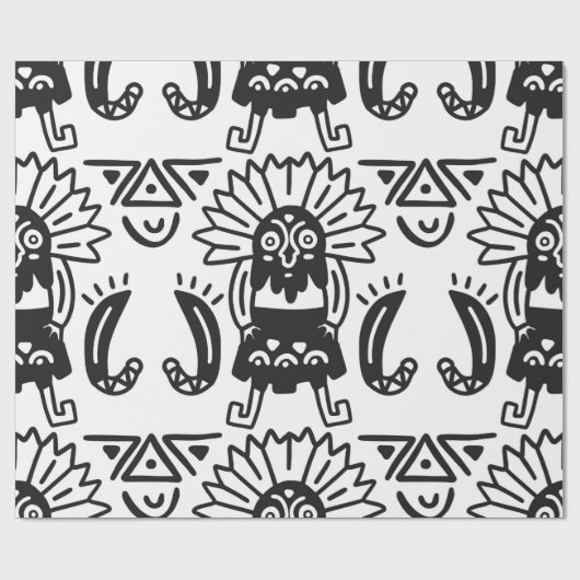 Aztec Art - Lizard Muster Geschenkpapier (Flach)