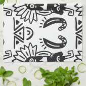 Aztec Art - Lizard Muster Geschirrtuch (Gefaltet)