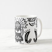 Aztec Art - Lizard Muster Kaffeetasse (VorderseiteRechts)