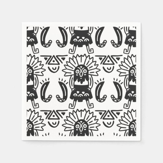 Aztec Art - Lizard Muster Serviette (Vorderseite)