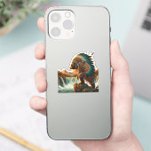 Aztec Bear Warrior Aufkleber (Telefon)