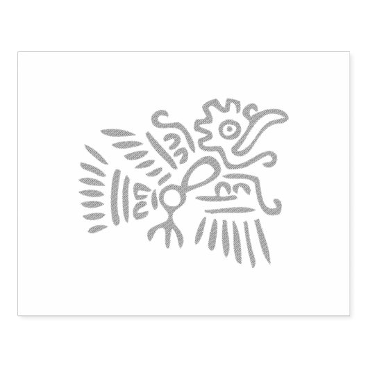 Aztec Bird Gummistempel (Prägung)