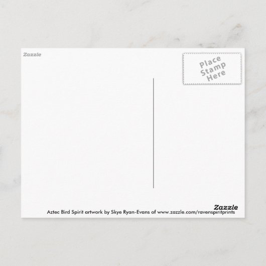AZTEC ~ Bird Spirit Postcard Postkarte (Rückseite)