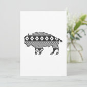 Aztec Bison Buffalo Dankeskarte (Stehend Vorderseite)