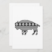 Aztec Bison Buffalo Dankeskarte (Vorne/Hinten)