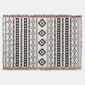 Aztec Black on Cream Mixed Motifs (V)-Muster Decke (Vorderseite)