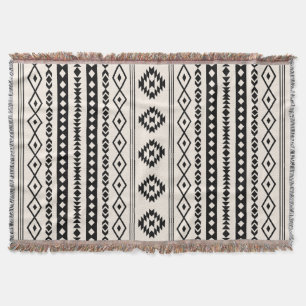 Aztec Black on Cream Mixed Motifs (V)-Muster Decke