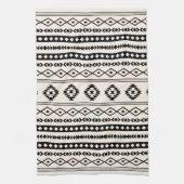Aztec Black on Cream Mixed Motifs (V)-Muster Geschirrtuch (Vertikal)