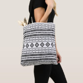 Aztec Black on White Mixed Motifs Muster Tasche (Von Nahem)