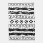 Aztec Black on White Mixed Motifs (V)-Muster Geschirrtuch (Vertikal)