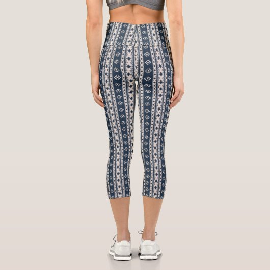 Aztec Blue High Waisted Capris (Rückseite)