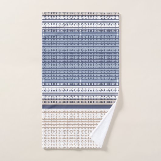 Aztec Blue Pattern Badhandtuch Set (Handtuch)