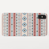 Aztec Blue Red Black Cream Mixed Motifs Muster Case-Mate iPhone Hülle (Rückseite (Horizontal))