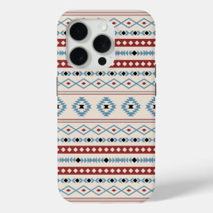 Aztec Blue Red Black Cream Mixed Motifs Muster Case-Mate iPhone Hülle