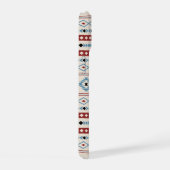 Aztec Blue Red Black Cream Mixed Motifs Muster iPhone 15 Hülle (Rechte Seite)