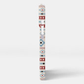 Aztec Blue Red Black Cream Mixed Motifs Muster iPhone Hülle (Linke Seite)