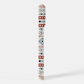 Aztec Blue Red Black Cream Mixed Motifs Muster iPhone Hülle (Rechte Seite)