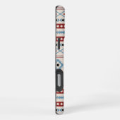 Aztec Blue Red Black Cream Mixed Motifs Muster iPhone Hülle (Rechte Seite)