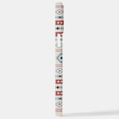 Aztec Blue Red Black Cream Mixed Motifs Muster iPhone Hülle (Rechte Seite)