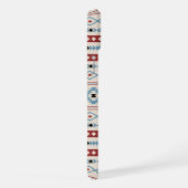 Aztec Blue Red Black Cream Mixed Motifs Muster iPhone Hülle (Rechte Seite)