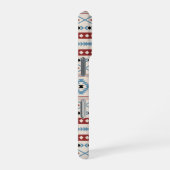 Aztec Blue Red Black Cream Mixed Motifs Muster iPhone Hülle (Rechte Seite)