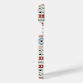 Aztec Blue Red Black Cream Mixed Motifs Muster iPhone Hülle (Rechte Seite)