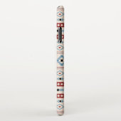 Aztec Blue Red Black Cream Mixed Motifs Muster iPhone Hülle (Rechte Seite)