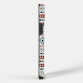Aztec Blue Red Black Cream Mixed Motifs Muster iPhone Hülle (Rechte Seite)