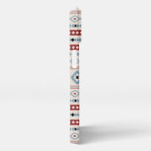 Aztec Blue Red Black Cream Mixed Motifs Muster iPhone Hülle (Rechte Seite)