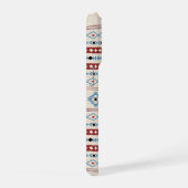 Aztec Blue Red Black Cream Mixed Motifs Muster iPhone Hülle (Rechte Seite)