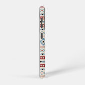 Aztec Blue Red Black Cream Mixed Motifs Muster Samsung Galaxy Hülle (Rechte Seite)