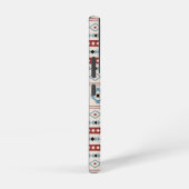 Aztec Blue Red Black Cream Mixed Motifs Muster Samsung Galaxy Hülle (Rechte Seite)
