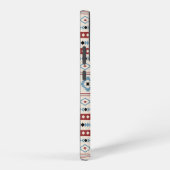 Aztec Blue Red Black Cream Mixed Motifs Muster Samsung Galaxy Hülle (Rechte Seite)