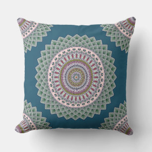 Aztec Blue Reversible Decorative Pillow Kissen