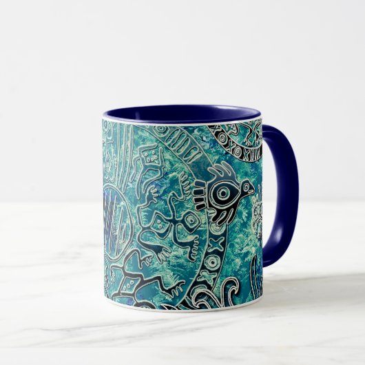Aztec Blues Combo Tasse (VorderseiteRechts)
