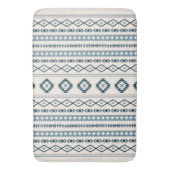Aztec Blues Cream Mixed Motifs / Muster Bath Mat Badematte (Vorderseite Vertikal)