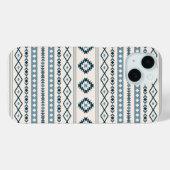 Aztec Blues Cream Mixed Motifs Muster Case-Mate iPhone Hülle (Rückseite (Horizontal))