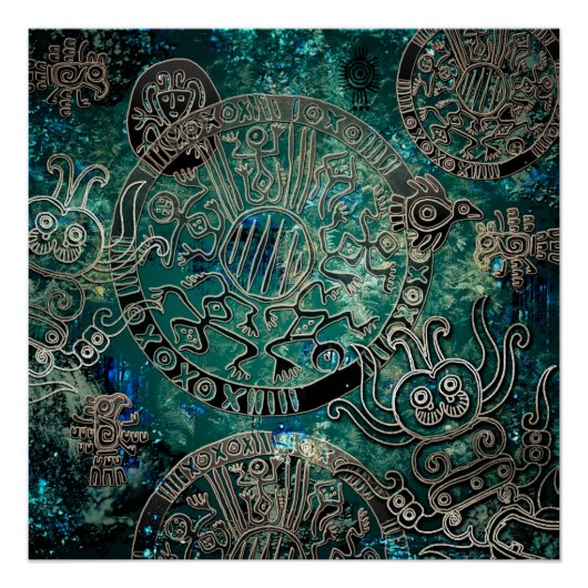 Aztec Blues Poster Paper (Semi-Gloss) (Vorderseite)