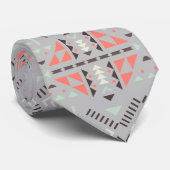 Aztec Boho #113 Gray Neck Tie Krawatte (Gerollt)