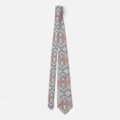 Aztec Boho #113 Gray Neck Tie Krawatte (Rückseite)