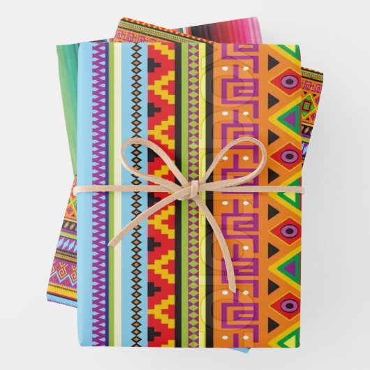 Aztec Boho Geometrie Geschenkpapier Set (Beispiel)
