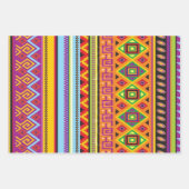 Aztec Boho Geometrie Geschenkpapier Set (Vorderseite)