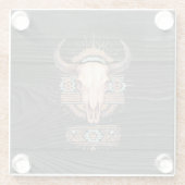 Aztec Boho Skull Glasuntersetzer (Rückseite)