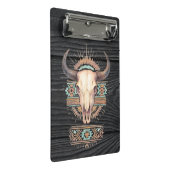 Aztec Boho Skull Mini Klemmbrett (Schrägansicht)