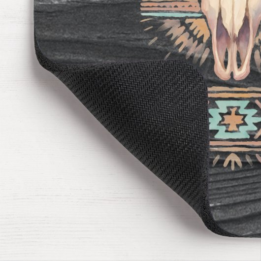 Aztec Boho Skull Mousepad (Ecke)