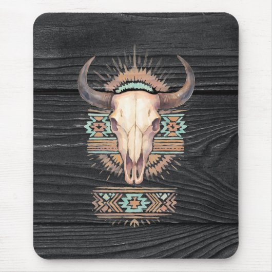 Aztec Boho Skull Mousepad (Vorne)