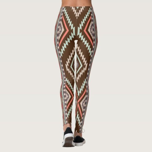 Aztec Boho Workout Gym Yoga Pants for Women #111 Leggings (Rückseite)